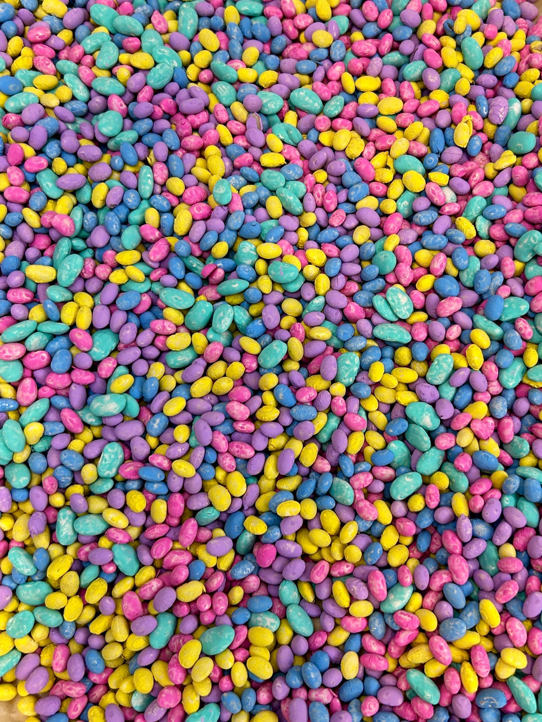 Tie Dye Easter Egg Bean Sensory Mix | Brightly Painted Dry Beans | Spring Sensory Bin Filler | Montessori Inspired Tactile Play | Nostalgia
