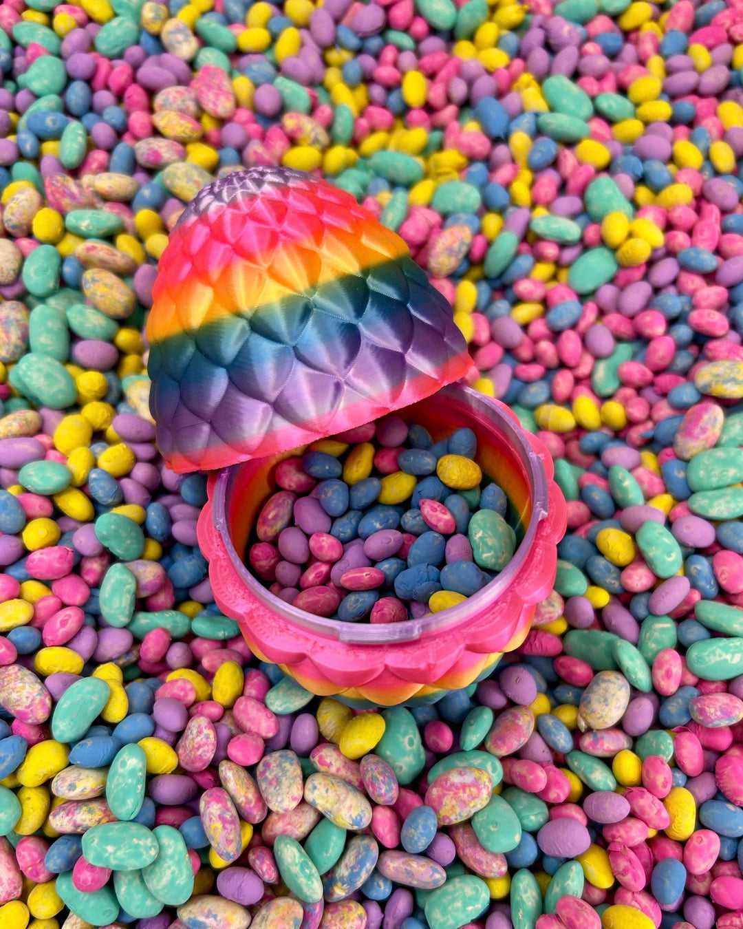 Bunny Figurine | Articulated Animals | 3D Printed Easter Egg | Trinket Container | Small World Play | Fidget Toy | Easter Basket Filler Gift