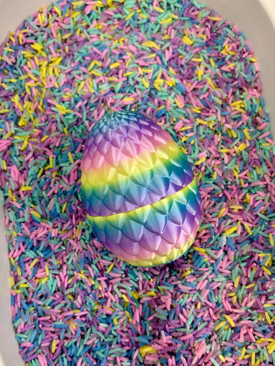 Colorful Rice Sensory Bin Filler Mix | Easter Dyed Rice for Montessori | Open-Ended Play | Spring Tuff Tray Filler | Calm Sensory Activity