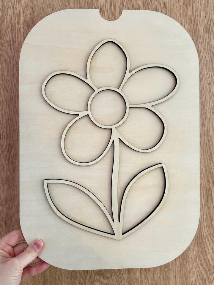 Large Fillable Flower TROFAST Lid | Wooden Flisat Sensory Table Insert | Spring Tray | Gardening Play | Unfinished Montessori Activity