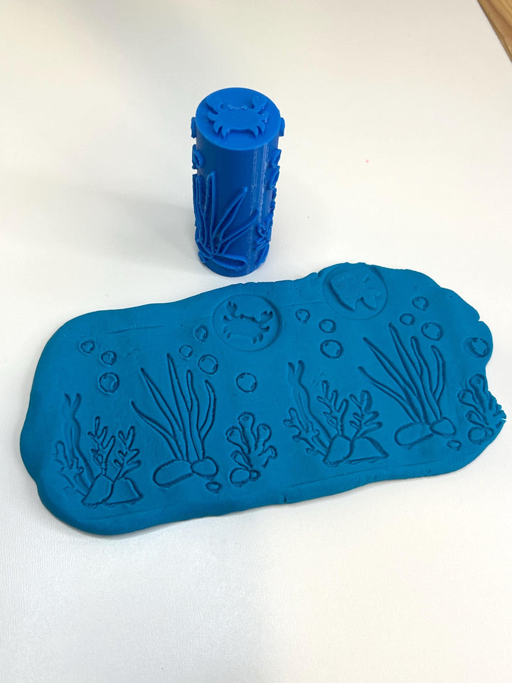 3D Printed Texture Roller | Playdough Tool | Eco-Friendly PLA | Dough, Clay, Kinetic Sand & Baking Accessory for Kids | Sensoey Play Toy