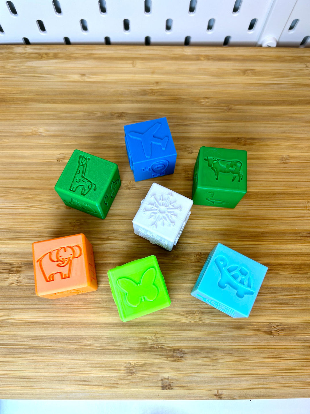 3D Printed Texture Stamper Cube | Playdough Tool | Eco-Friendly PLA | Dough, Clay, Kinetic Sand & Baking Accessory for Kids | Sensory Play