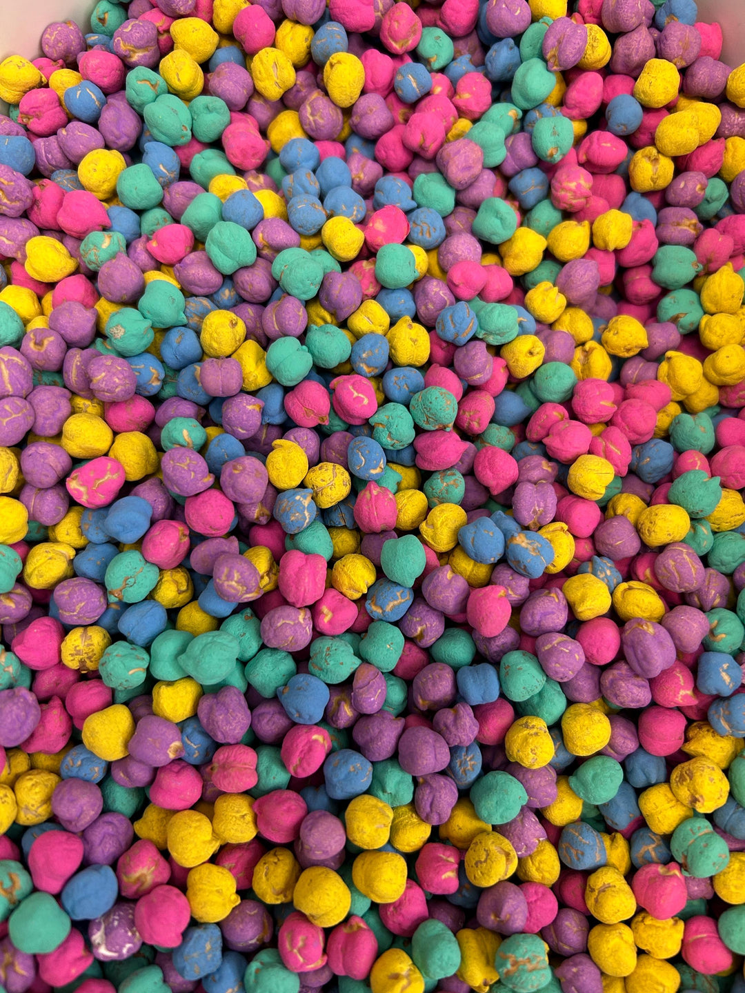 Bright Colors Sensory Filler | Colorful Chickpeas Mix | Easter-Themed Sensory Bin | Purple, Yellow, Pink, Blue | Montessori Sensory Play