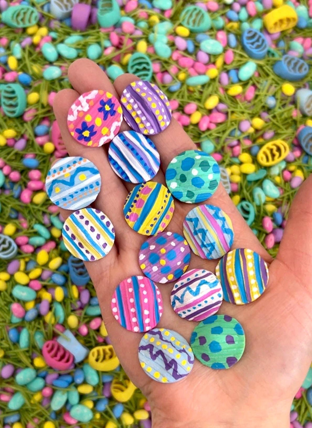 Easter Hunt Sensory Bin Filler Mix | Egg Shaped Fun | Spring Grass Base | Handpainted Pasta | Children Sensory Tray | Easter Basket Gift