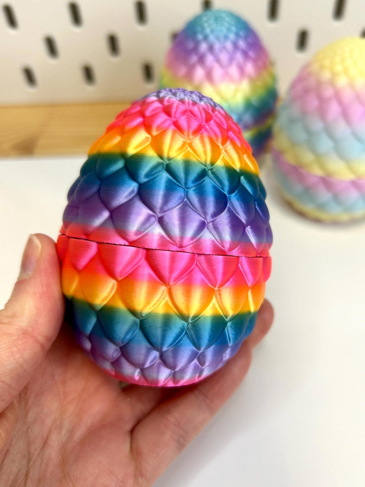 Bunny Figurine | Articulated Animals | 3D Printed Easter Egg | Trinket Container | Small World Play | Fidget Toy | Easter Basket Filler Gift