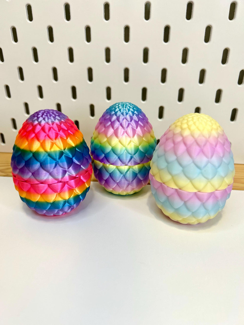 3D Printed Easter Egg | Rainbow Trinket Container | Bunny Articulated Figurine | Small World Play | Chick Fidget Toy | Easter Basket Gift
