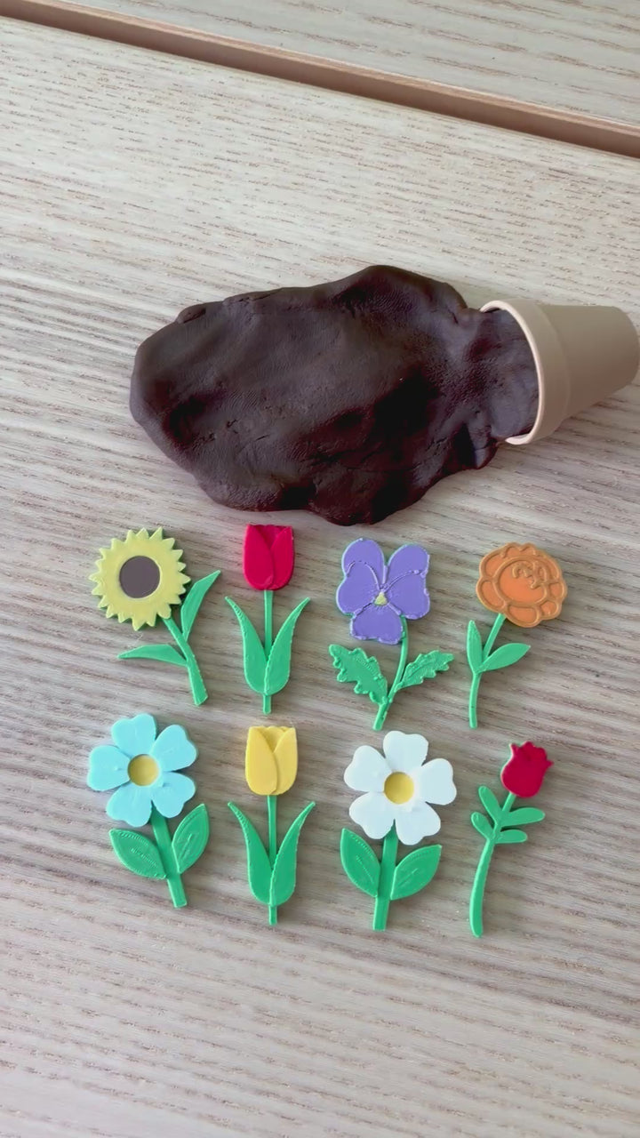 Mini Garden Planting Set | Flower Pots, Flowers &amp; Sensory Dirt