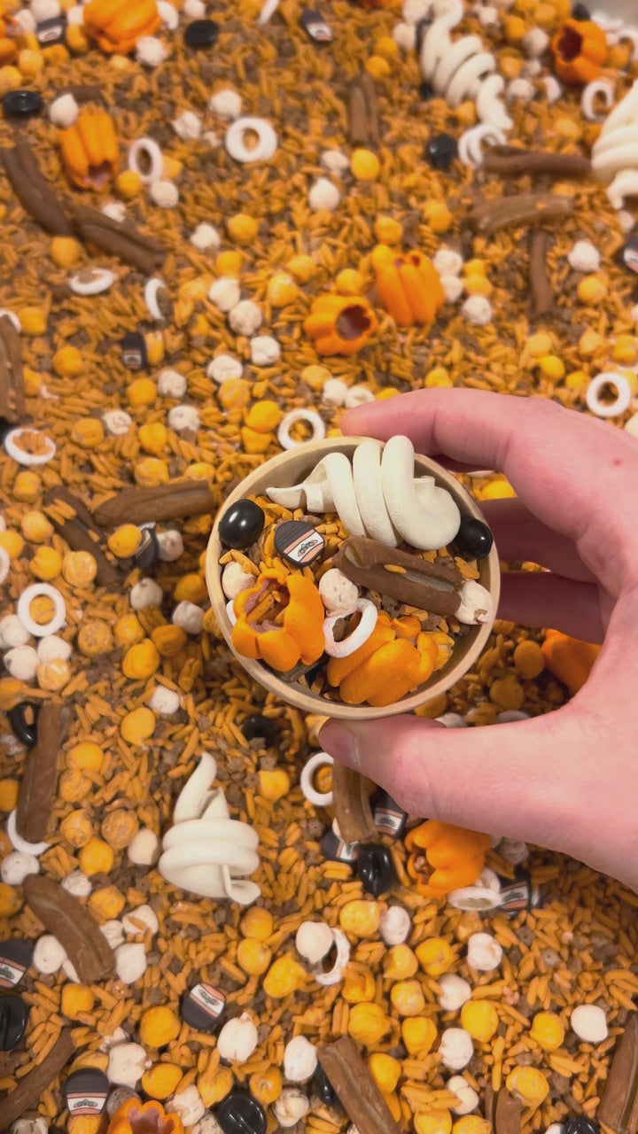 Pumpkin Spice Latte Sensory Filler Mix | Autumn-Themed Sensory Bin Mix