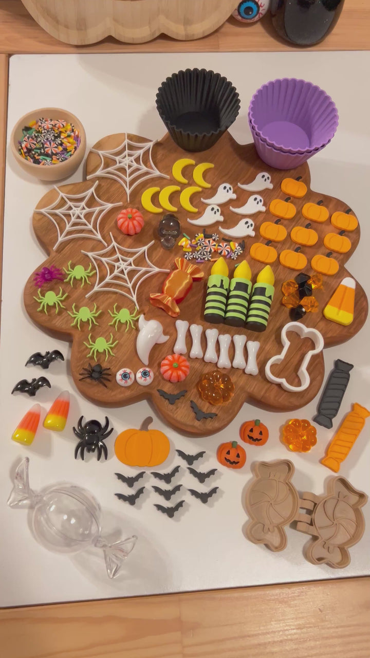 Spooky Cupcake Playdough Kit | Halloween Pretend Play