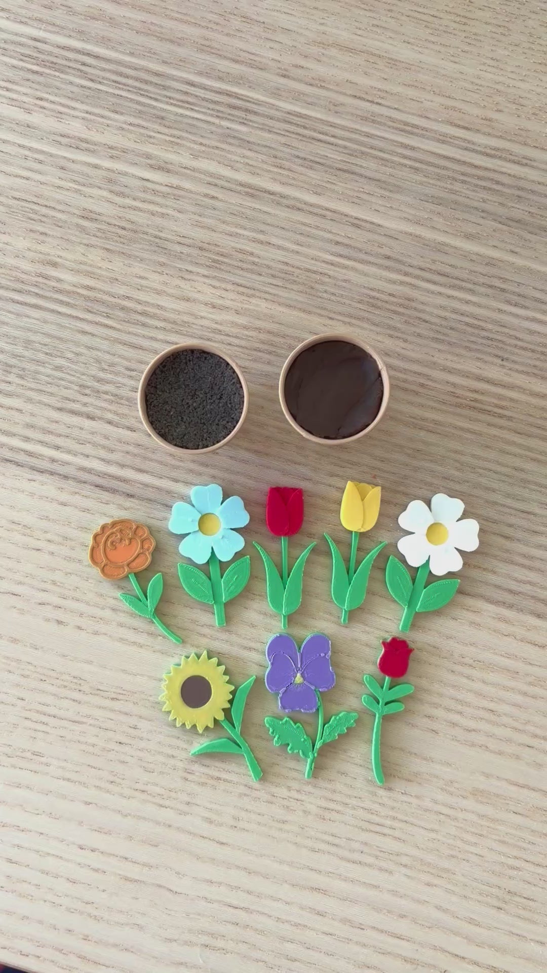 Mini Garden Planting Set | Flower Pots, Flowers &amp; Sensory Dirt
