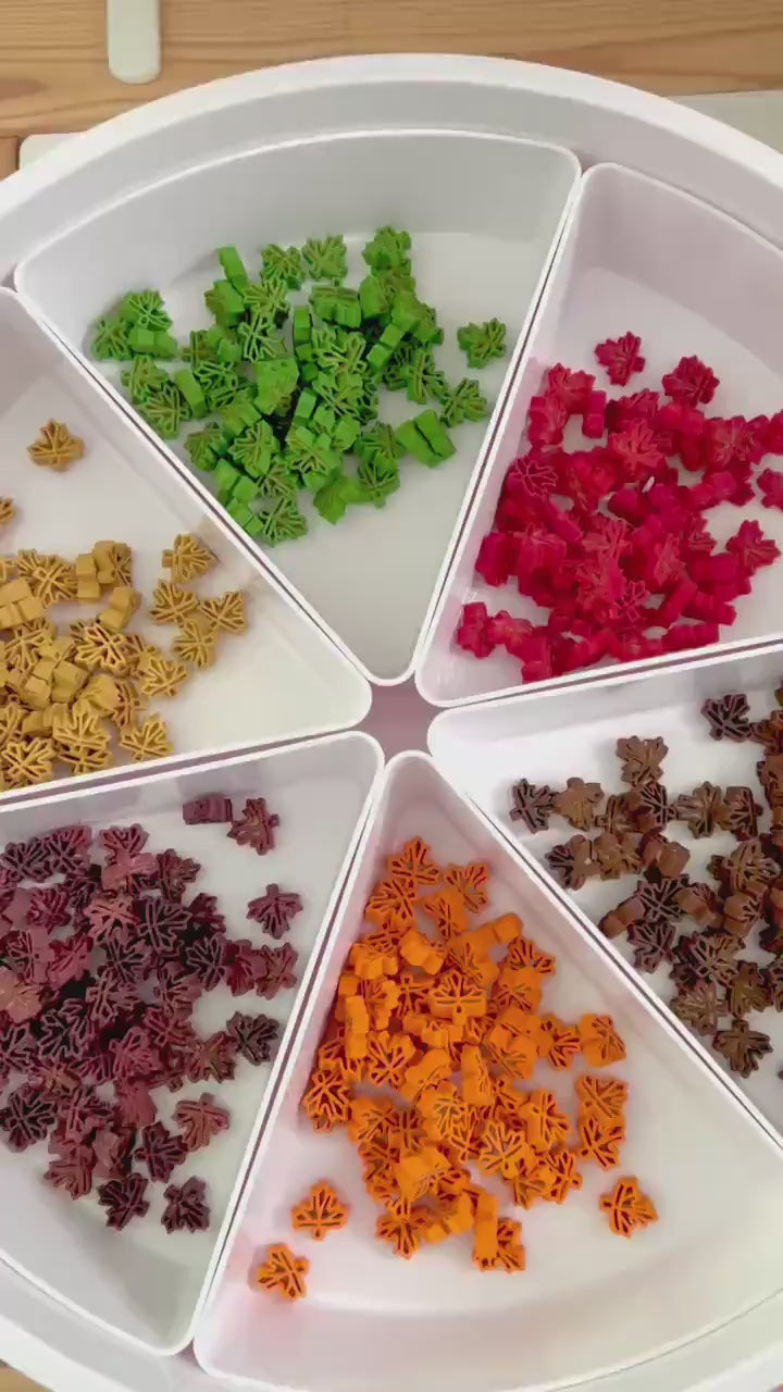 Falling Leaves Sensory Filler | Maple Leaf Play Mix | Fall Sensory Bin Filler | Autumn Tray | Montessori Sensory Setup | Hand-Painted Pasta