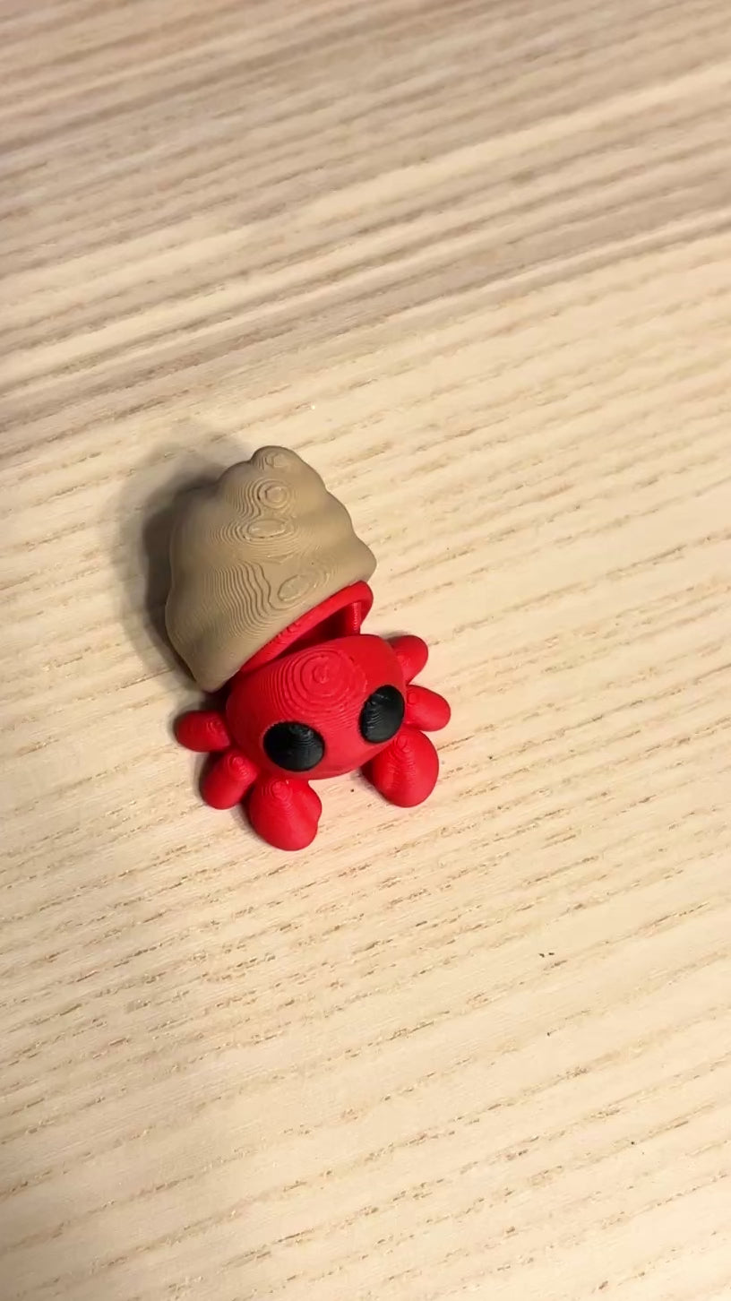 3D Printed Baby Hermit Crab | Beach Friends Sensory Play | Eco-Friendly PLA