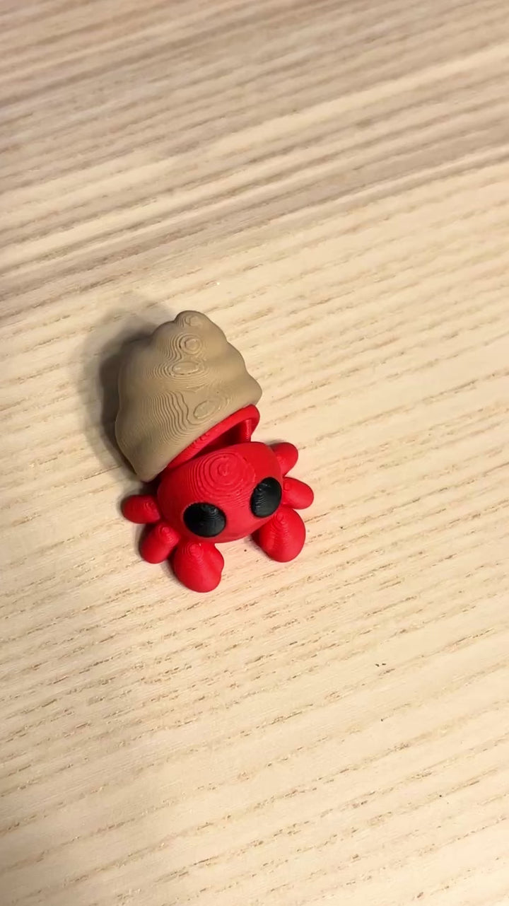 3D Printed Baby Hermit Crab | Beach Friends Sensory Play | Eco-Friendly PLA
