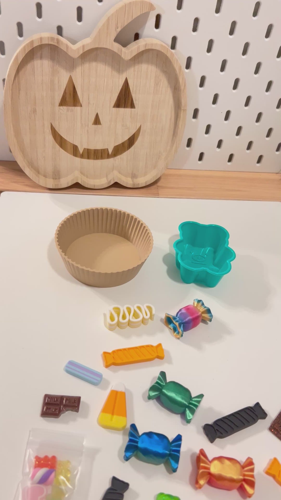 3D Printed Colourful Candy Loose Parts | Halloween Sensory Play Accessories