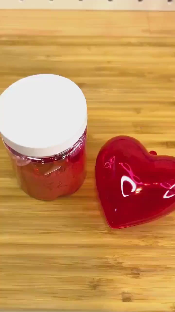 Red Valentine Kinetic Sand Kit | Love Charms Sensory Play | Candy & Heart Theme | Kids Play Kit | Friendship Party Favors | Loose Parts