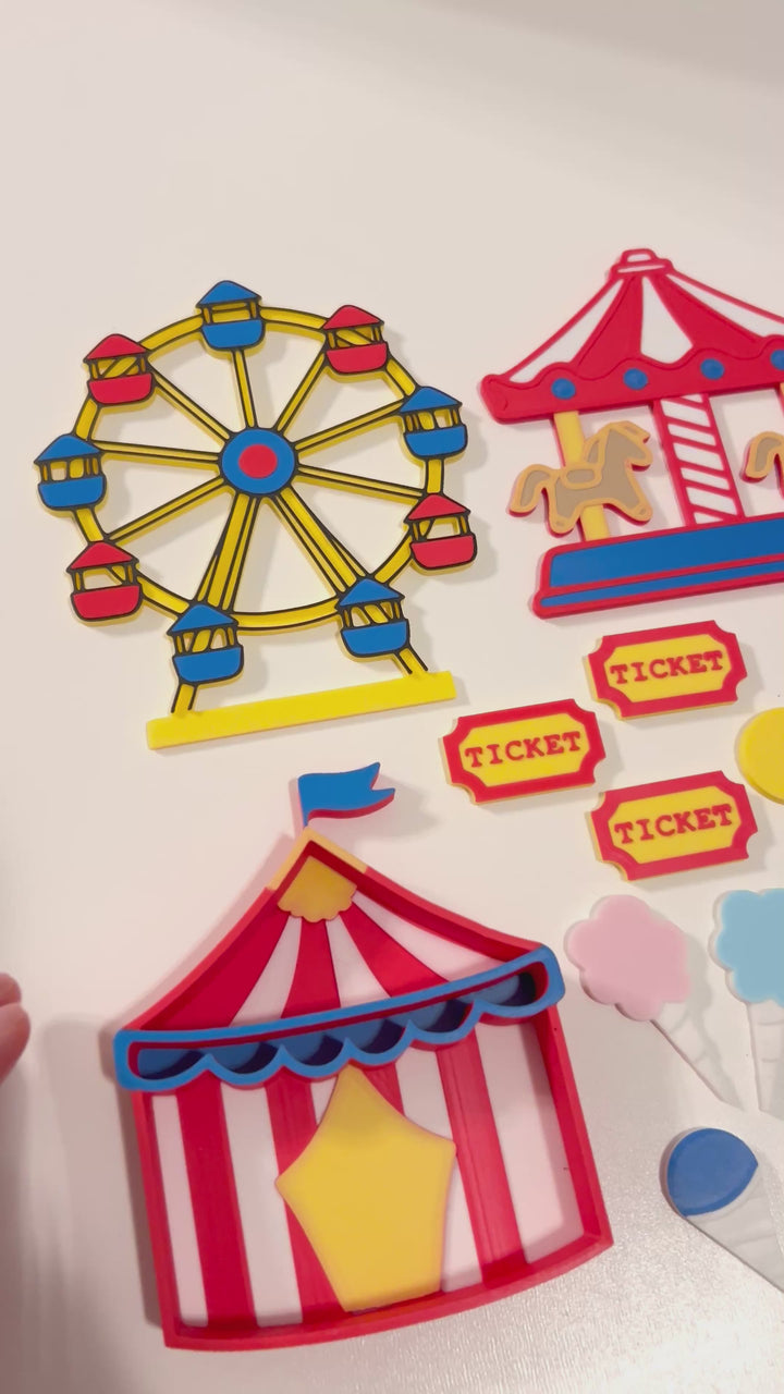 Farm &amp; Fall Fair Loose Parts Set | 3D Printed Farm Animals, Tractor &amp; Barn