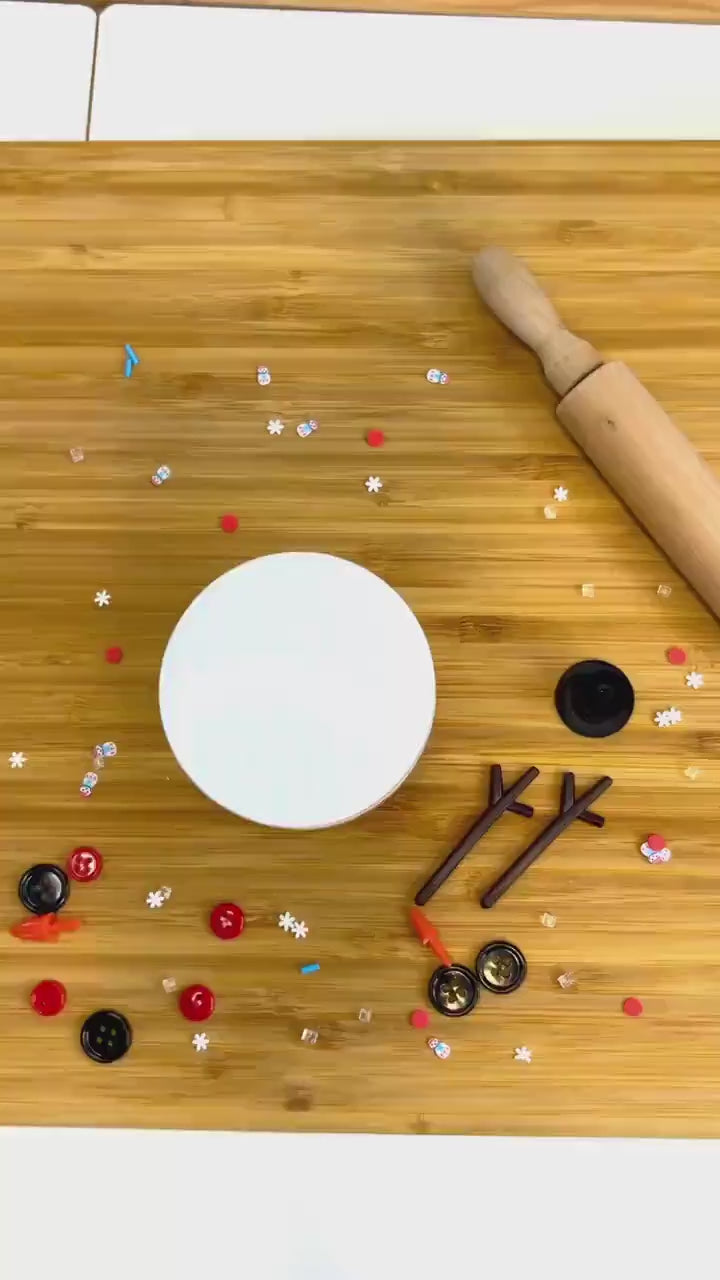Build Your Own Snowman Playdough Jar | Fun Sensory Play Dough | Winter Sensory Play Kit | Snowman Playdough Kit | Montessori Sensory Jar
