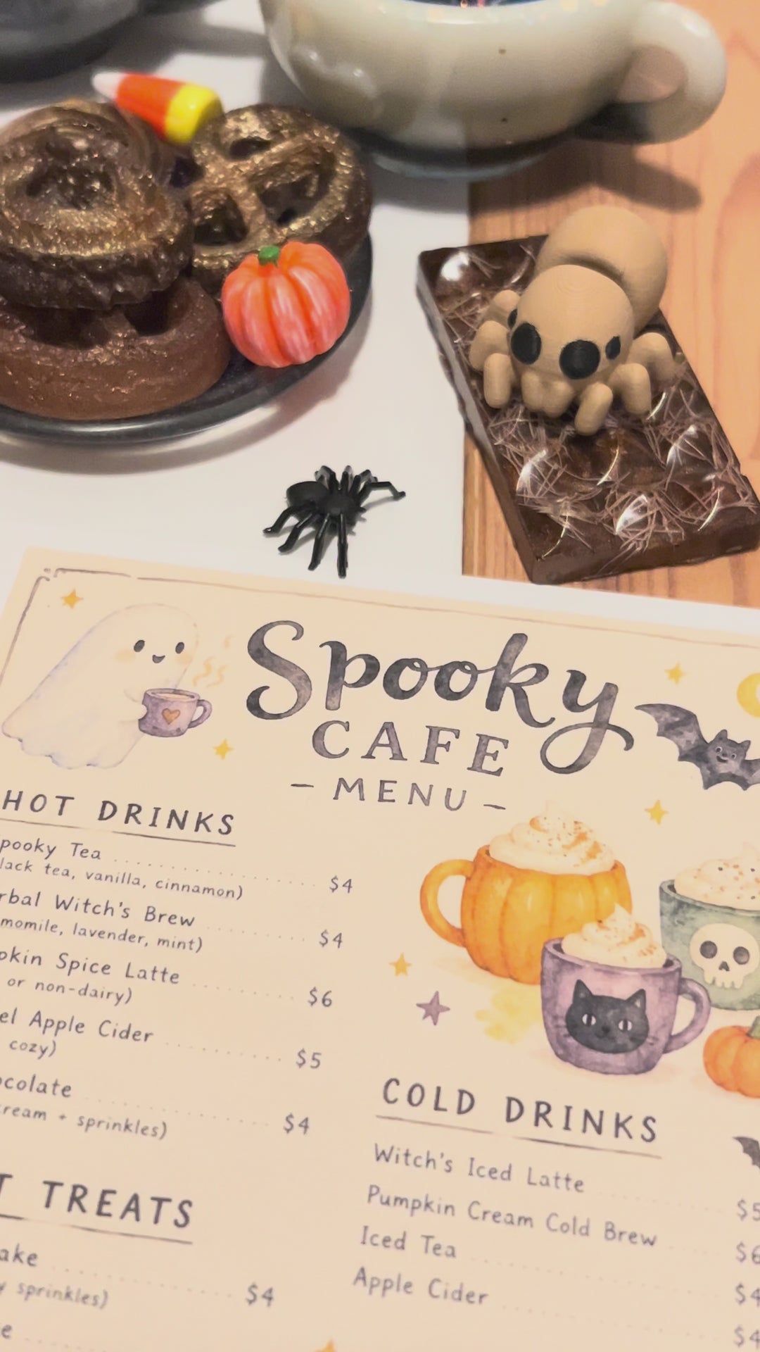 Spooky Café Dramatic Play Set | Free Printable Menu, Order Pad &amp; Play Money