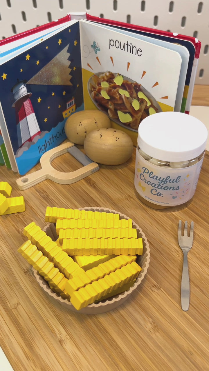 Create-Your-Own Poutine Playdough | Includes Cheese Curds & Gravy Sauce