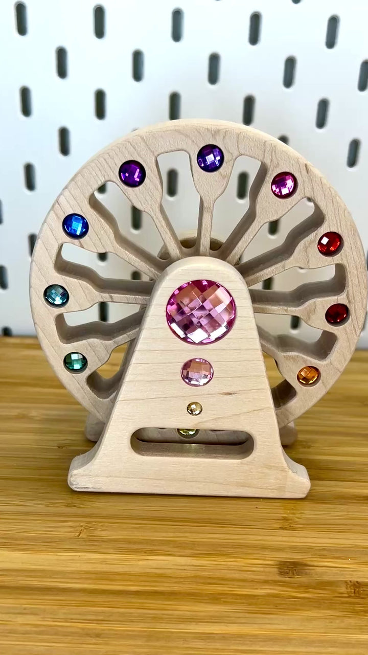 Wooden Rainbow Gem Ferris Wheel (Double-Sided)