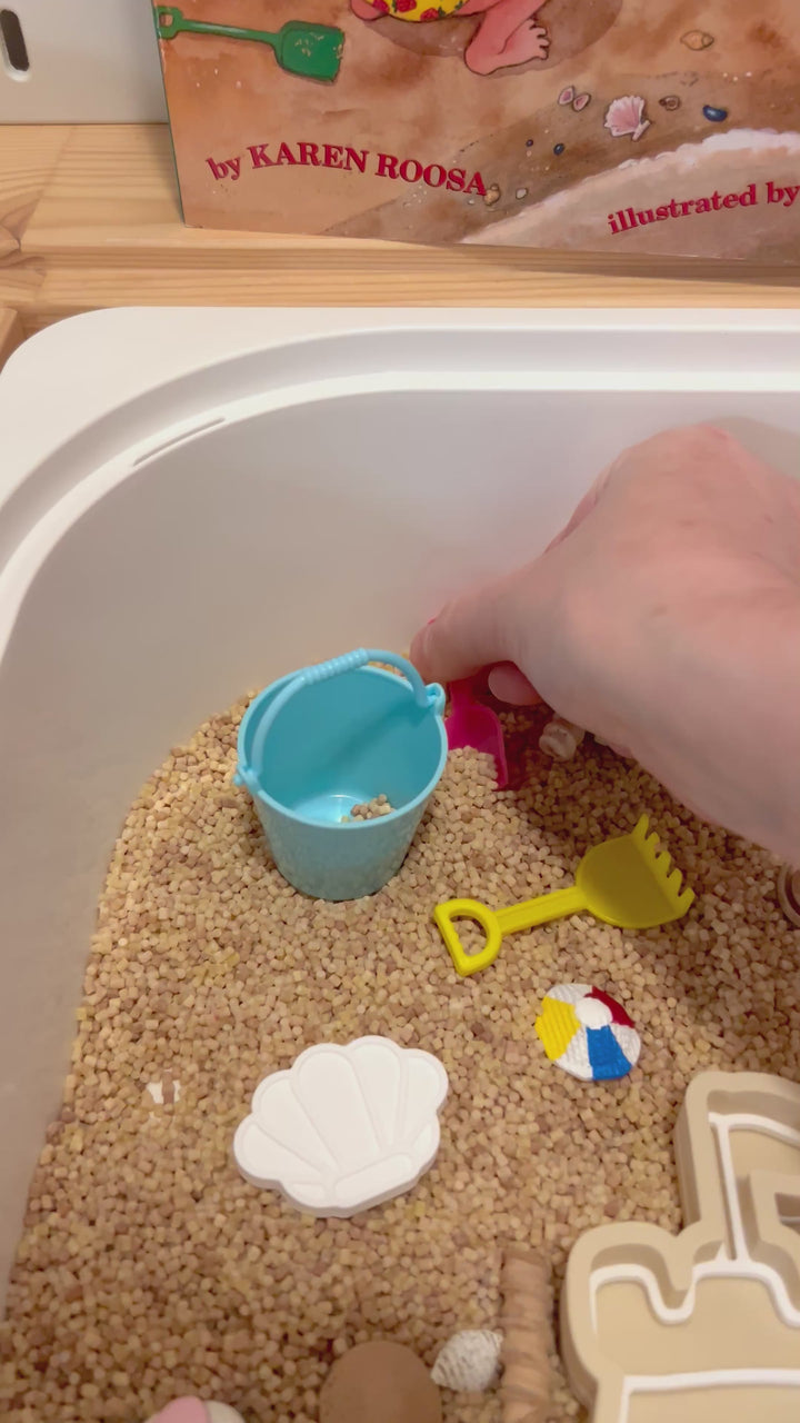Handpainted Pasta Seashells | Beach Sensory Bin Loose Parts