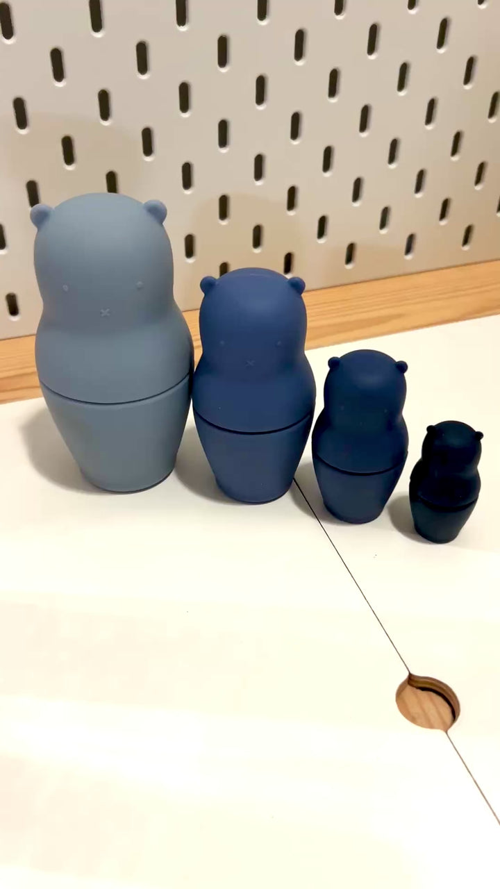Montessori Silicone Nesting Dolls | Baby Sensory & Bath Toy | BPA-Free Silicone