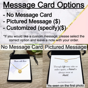 Surfboard Necklace with Card, Beach, Surfing, Rose Gold, Silver