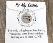 Aunt Coming Soon, Baby Coming Soon Necklace, Pregnancy Announcement Gift, Best Sister Gets Promoted To Aunt, New Aunt To Be Gifts, Sisters