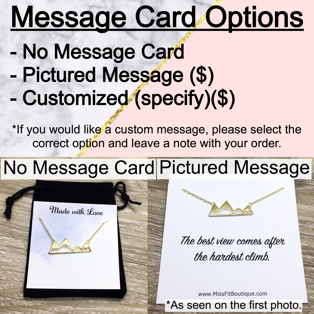 Life's a Wave, Simple Wave Necklace with Card, Gold, Silver