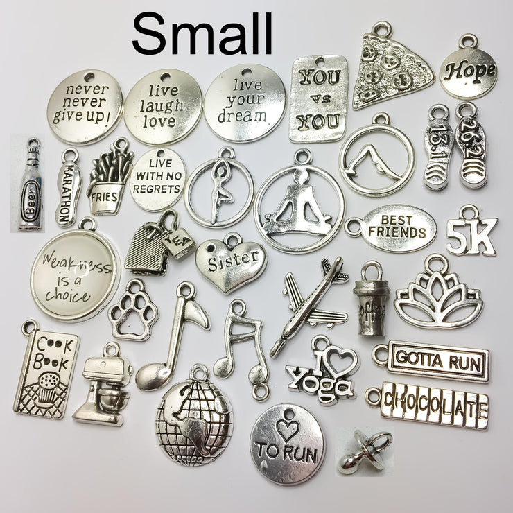 Create Your Own Keychain, Personalized Keychain, Food Charm, Fitness Keychain, Initials, Birthstone, Kettlebell Charm