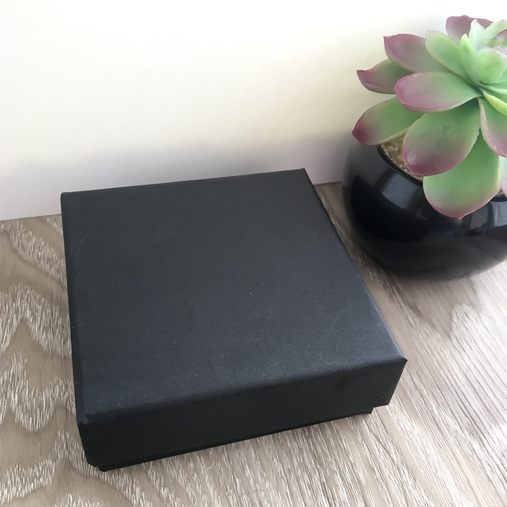 Add On Gift Box, Black Jewelry Box, Personalized Gifts, Minimalist Jewelry, Personalized Jewelry, Square Shaped Box, 10X10X3.5cm