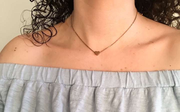 Simple Reminder Necklace with Card, Dainty Heart Necklace, Gift for Daughter, You Are Loved Gift, Gift for Teen Girl, Meaningful Jewelry