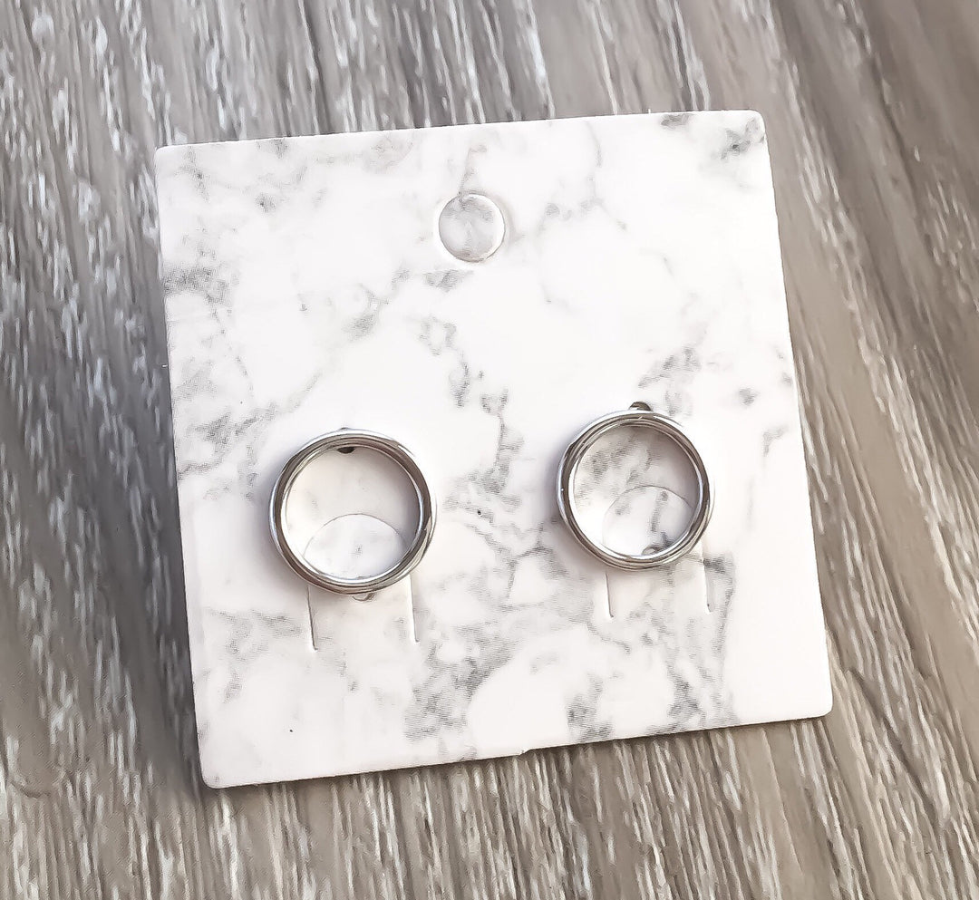 Tiny Circle Stud Earrings, Sterling Silver Jewelry, Dainty Studs, Circular Earrings, Geometric Jewelry, Simple Earrings, Everyday Jewelry