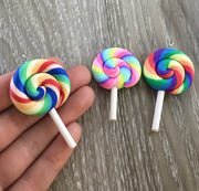 Lollipop Charms, Food, Candy, Polymer Clay