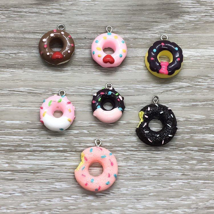 Donut Worry Be Happy, Donut Keychain, Donut Jewelry, Donut Charm, Foodie Gifts, Simple Reminder Gift for Her