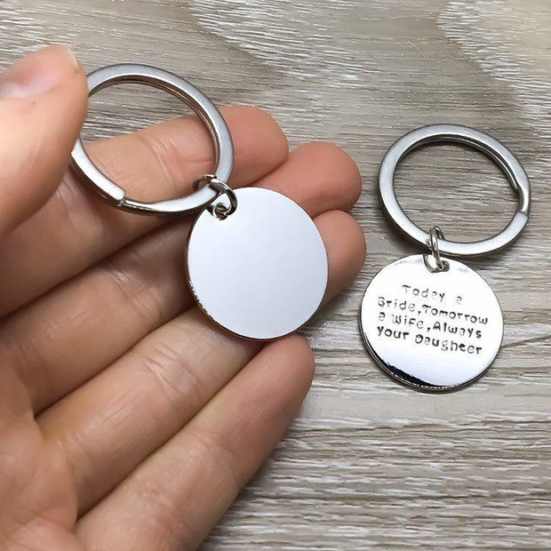 Mother of the Bride Gift, Thank You Mom Keychain, Gift from Daughter, Wedding Gift, Mother in Law Jewelry, Personalized Keychain