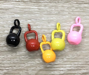 Kettlebell Fitness Charms, Pink, Orange, Red, Black