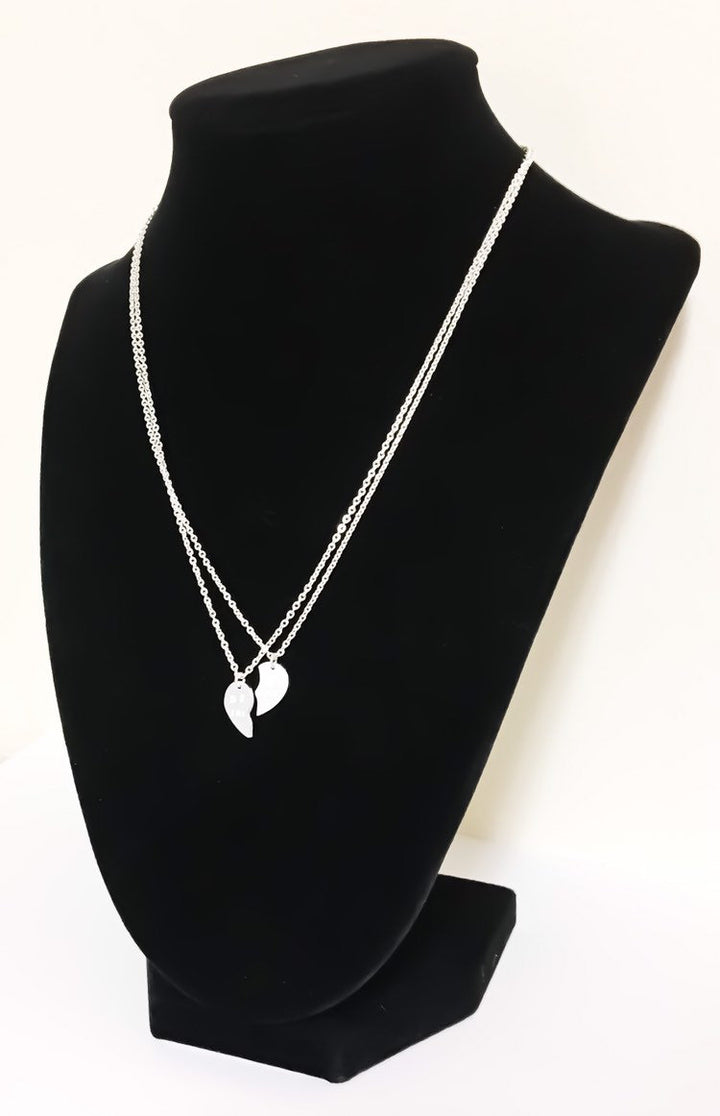 Better Half Card, Split Hearts Necklace Set for 2, Minimal Friendship Necklaces, Half Heart Necklaces, Best Friend Gift, Couples’ Necklaces