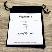 Molecular Jewelry, Serotonin Necklace, Dopamine Pendant, Acetylcholine Necklace, Anatomy Gift, Biology Medical Student Gift, Chemistry Charm