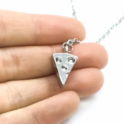 Tiny Pizza Necklace, BestFriend Gift, Inspirational Gift, Success Gift, Friendship Gift, Pizza Jewelry, Minimal Cheese Necklace, Wife Gift