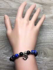 Ohm Balance Yoga Bracelet, Om Sign Charm, Yoga Teacher Bracelet, Yoga Gift, Yoga Beaded Bracelet, Namaste Jewelry, Friendship Bracelet
