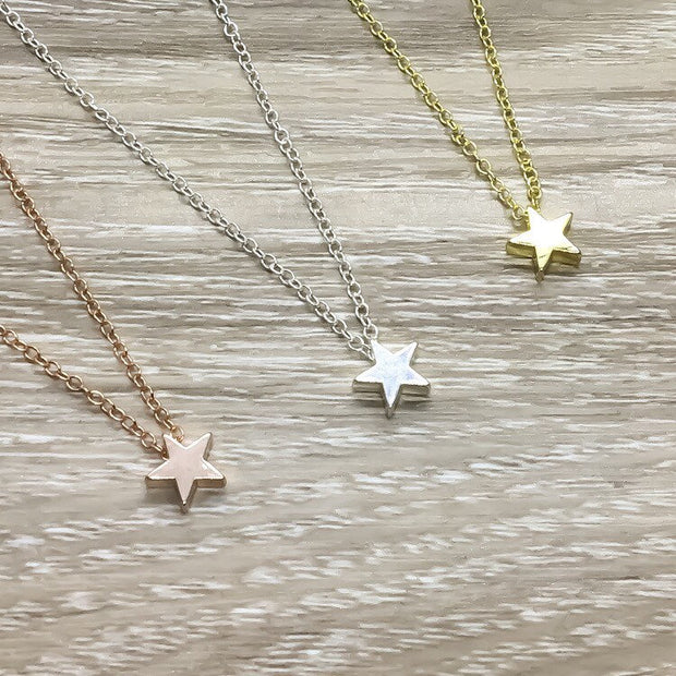 Dear Best Friend, Personalized Card, Tiny Star Necklace Rose Gold, Friendship Quote, Long Distance Friend Gift, Simple Reminder Gifts