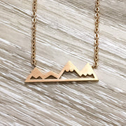 Tiny Mountain Necklace, Dainty Travel Jewelry, Hiking Jewelry, Nature Lover Gift, Outdoorsy Gift, Sister Necklace, Hiker, Traveler Gift