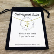 Unbiological Sisters Gift, Arrows Necklace, Sorority Gift, Crossing Arrows Pendant, Best Friend Gift, Arrow Jewelry, BFF Gift