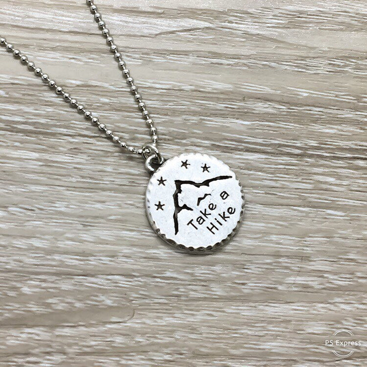 The Best View Comes After the Hardest Climb, Travel Gift, Take a Hike Necklace, Hiking Gift for Women, Graduation Gift from Bestfriend