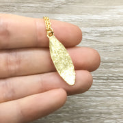 Gold Surfboard Necklace with Card, Beach Lover Necklace, Tropical Gift, Minimalist Surfing Necklace, Summer Sports Jewelry