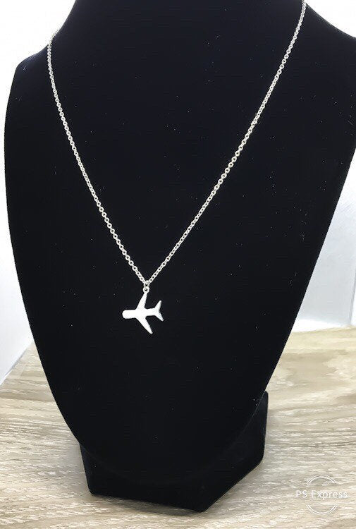 Safe Travels Gift, Airplane Necklace, Gift for Traveler, Going Away Card, Travel Gift, New Journey Gift, Bon Voyage, Graduation Gift for Her