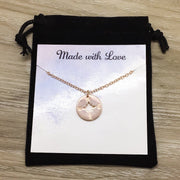 Compass Necklace, Friendship Quote Card, Rose Gold, Silver, Gold