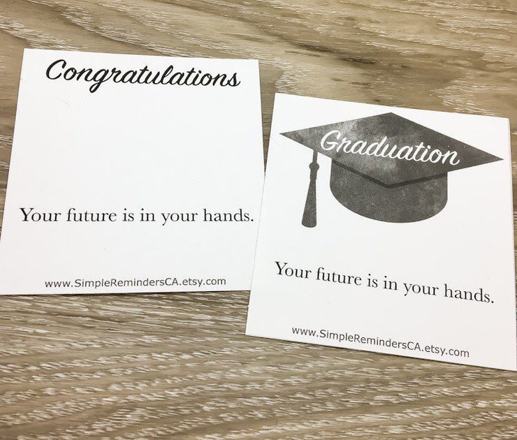 Graduation Card, Your Future is in Your Hands, Graduation Hat Necklace, Graduate Cap Gift, College Grad Gift, Grad Gift, Class of 2019