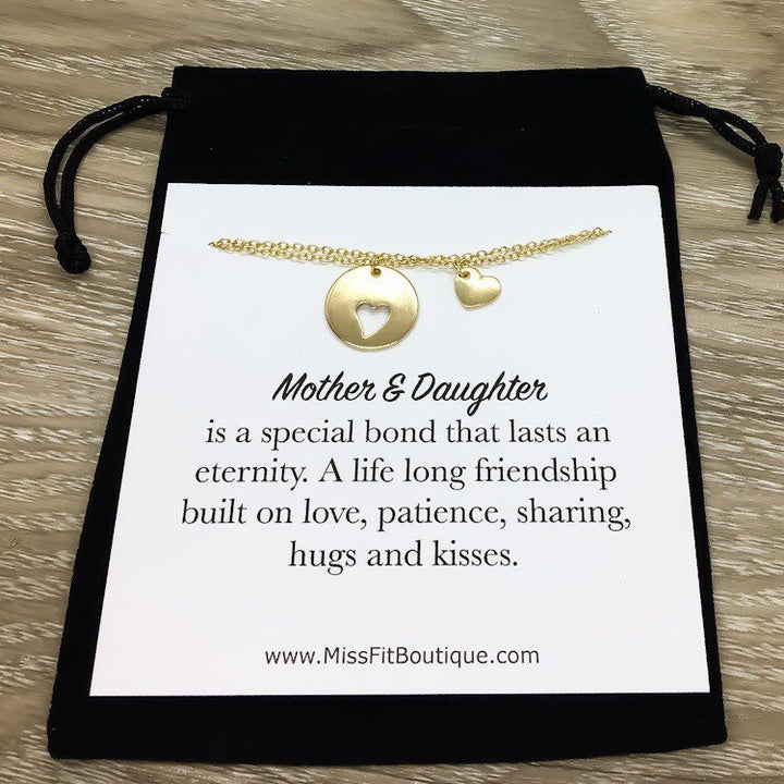 Mother Daughter Matching Necklace Set for 2, Mother's Day Gift from Daughter, Mom Jewelry, Gift for Mama, Gift for Daughter, Special Bond